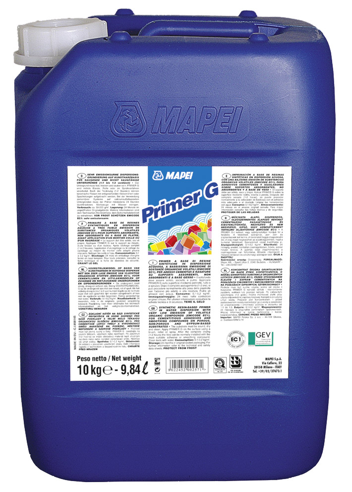 Mapei Primer G 10lt.-Geb. Dispersionsgrundierung für den Innenbereich ...